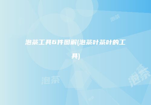 泡茶工具6件图解(泡茶叶茶叶的工具)