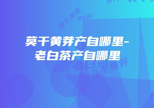 莫干黄芽产自哪里-老白茶产自哪里