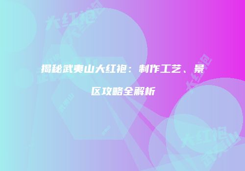 揭秘武夷山大红袍：制作工艺、景区攻略全解析