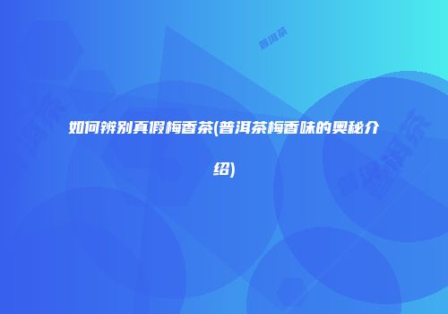 如何辨别真假梅香茶(普洱茶梅香味的奥秘介绍)