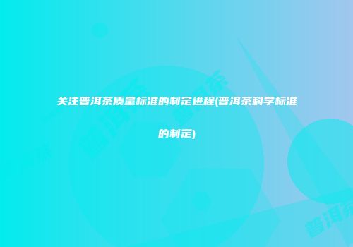 关注普洱茶质量标准的制定进程(普洱茶科学标准的制定)