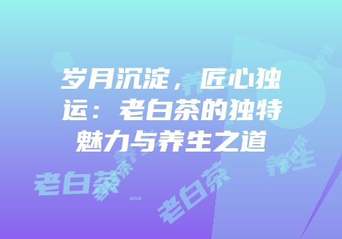岁月沉淀，匠心独运：老白茶的独特魅力与养生之道