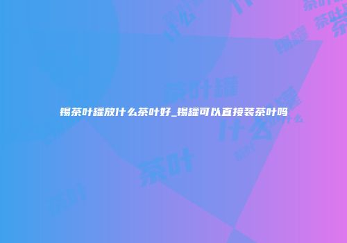 锡茶叶罐放什么茶叶好_锡罐可以直接装茶叶吗