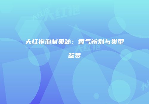 大红袍泡制奥秘：香气辨别与类型鉴赏