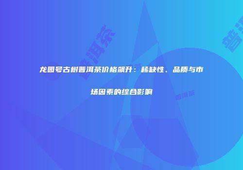 龙园号古树普洱茶价格飙升：稀缺性、品质与市场因素的综合影响