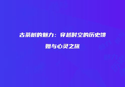 古茶树的魅力：穿越时空的历史馈赠与心灵之旅