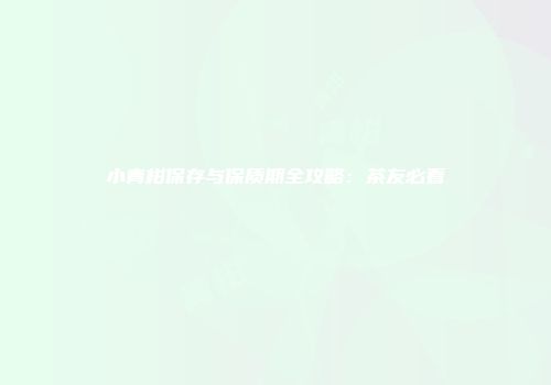 小青柑保存与保质期全攻略：茶友必看