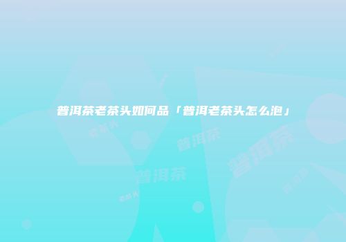 普洱茶老茶头如何品「普洱老茶头怎么泡」