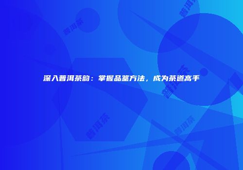 深入普洱茶韵：掌握品鉴方法，成为茶道高手