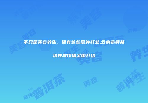 不只是美容养生，还有这些意外好处,云南紫芽茶功效与作用全面介绍