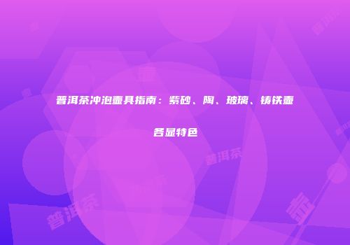 普洱茶冲泡壶具指南：紫砂、陶、玻璃、铸铁壶各显特色