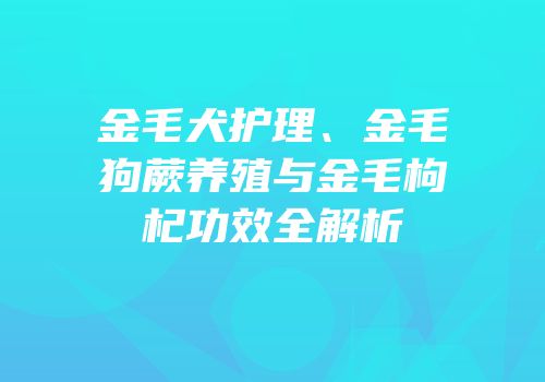 金毛犬护理、金毛狗蕨养殖与金毛枸杞功效全解析