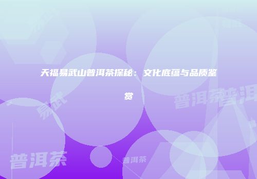 天福易武山普洱茶探秘：文化底蕴与品质鉴赏