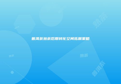 普洱茶熟茶后期转化空间拓展策略