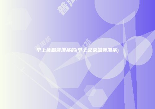 早上能喝普洱茶吗(早上起来喝普洱茶)