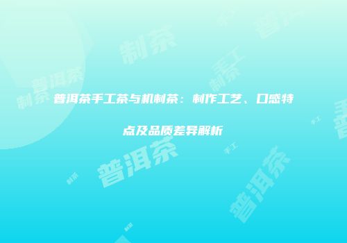 普洱茶手工茶与机制茶：制作工艺、口感特点及品质差异解析