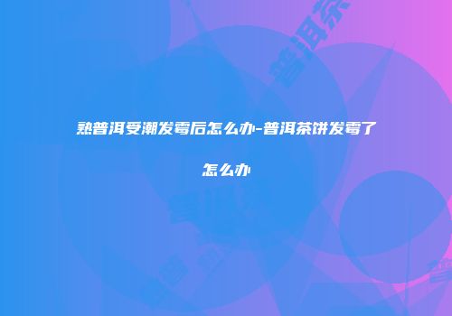 熟普洱受潮发霉后怎么办-普洱茶饼发霉了怎么办
