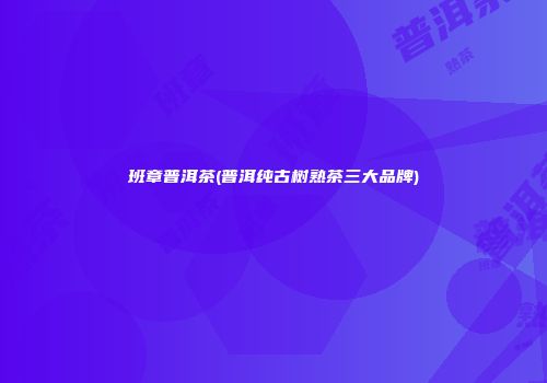 班章普洱茶(普洱纯古树熟茶三大品牌)